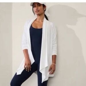 Athleta Pranayama White Wrap Cardigan